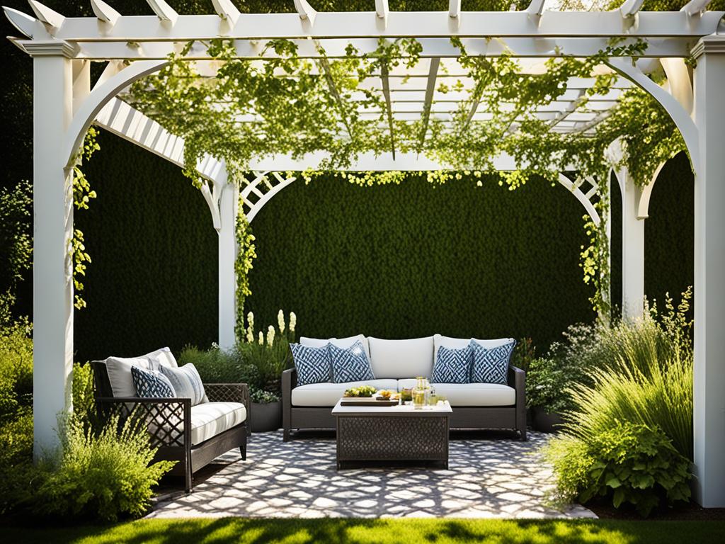 vine covered pergola